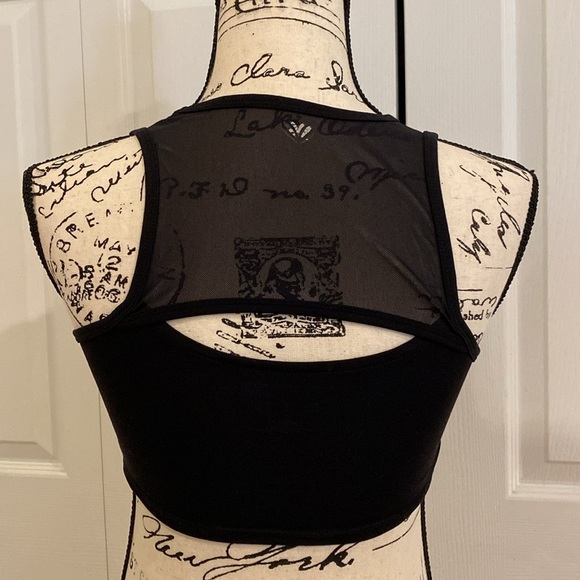Forever 21 Black Sports Bra Sleek Intimates Mesh - Picture 7 of 8